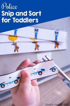 Practice fine motor and scissor skills with these cute printable Police Snip and Sort for Toddlers! Kids Educational Crafts, Community Helpers Theme, People Who Help Us, Handwriting Activities, Fine Motor Activities For Kids, Improve Your Handwriting, Community Helper, Gross Motor Activities