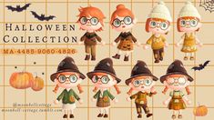 a group of little kids dressed up as witches and pumpkins with text that reads halloween collection