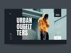 an image of a man in yellow hoodie and black pants with the words urban outfitters on it