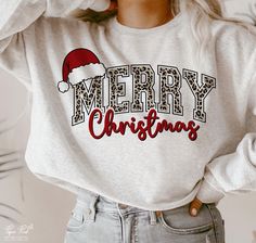 Christmas Leopard Print, Cute Winter Sweaters, Santa Hat Svg, Shirt Sublimation, Holiday Sweater, Svg Christmas, Winter Sweaters, Christmas Season, Sweatshirt Designs