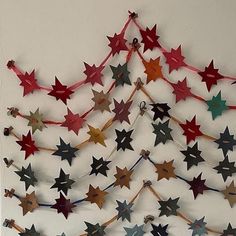 a christmas tree made out of paper stars