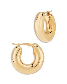 Bloomingdale's Chubby Hoop Earrings in 14K Yellow Gold - 100% Exclusive Classic Gold-tone Round Huggie Earrings, Gold-tone Round Earrings, Classic Gold-tone Hoop Earrings For Anniversary, Elegant Round Jewelry With Gold-tone Hardware, Classic Yellow Gold Jewelry With Gold-tone Hardware, Elegant 14k Gold Jewelry With Gold-tone Hardware, Elegant Jewelry With Gold-tone Hardware, Elegant Yellow Gold Hoop Earrings With Gold-tone Hardware, Gold-tone Hoop Earrings For Formal Occasions