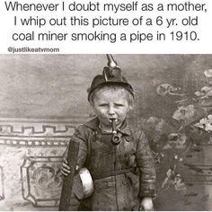 a little boy with a pipe in his mouth