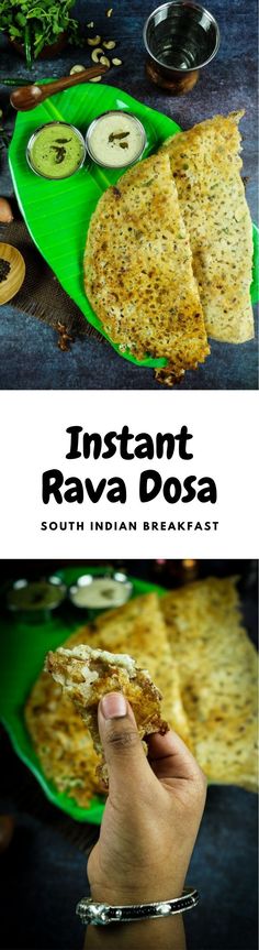 A South Indian crispy crepe perfect for an instant and delicious breakfast Breakfast Crepe Recipe, Rava Dosa Recipe, Breakfast Crepe, Crepes Recipe Breakfast, Yogurt Curry, South Indian Breakfast Recipes, Rava Dosa, South Indian Breakfast, Peanut Chutney