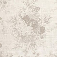 a white and grey floral wallpaper with flowers