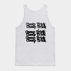 Cheap Trick retro -- Choose from our vast selection of tank tops to match with your favorite design to make the perfect custom graphic tank top. Customize your color! Perfect for working out or casual wear for men and women. Band Tank Tops, Cheap Trick, Band Merchandise, Tank Top Designs, Black Logo, Graphic Tank, Casual Wear For Men, Working Out, Graphic Tank Top