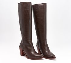 Tall and sleek, these leather boots will elevate any style. Pair them with a belted sweater dress for date night and have all eyes on your. From INTENTIONALLY BLANK. Leather Knee-high Boots With Leather Lining For Fall, Trendy Leather Knee-high Boots For Fall, Sleek Leather-lined Knee-high Boots For Fall, Wide Calf Calf Leather Knee-high Boots For Fall, Fall Wide Calf Knee-high Boots In Calf Leather, Fall Wide Calf Knee-high Calf Leather Boots, Sleek Knee-high Boots With Leather Lining For Fall, Sleek Fall Knee-high Boots With Leather Lining, Fall Calf Leather Heeled Boots Medium Width