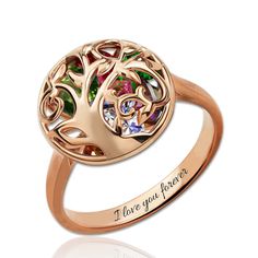 Diamond Cuff Ring, Cage Ring, Birthstone Ring Mothers, Tree Ring, Platinum Rose Gold, Tree Rings, Mother Rings, Gold Ring Stack, Arte Fantasy