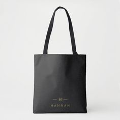 Monogram Black Gold | Modern Minimalist Elegant Tote Bag | Zazzle Tote Bag Size, Monogram Tote Bags, Bespoke Gifts, Designer Totes, Monogram Tote, Monogram Design, Personalized Monogram, Custom Monogram, Monogram Initials