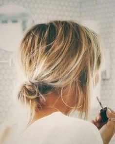 Cute Simple Hairstyles, Ombré Hair, Sopot, Penteado Cabelo Curto, Trending Hairstyles, Hair Dos, Hair A, Messy Bun, Ombre Hair