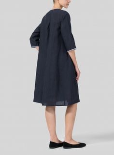 Linen Embroidered Hemline Dress Chic Embroidered Linen Dress, Chic Linen Dresses With Embroidery, Elegant Linen Dress With Floral Embroidery, Casual Embroidered Work Dresses, Casual Embroidered Workwear Dresses, Embroidered Summer Dresses For Work, Casual Embroidered Dresses For Work, Elegant Linen Embroidered Dress For Spring, Elegant Spring Embroidered Linen Dress