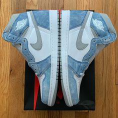 Size 10.5 Bnib 110% Authentic Jordan 1 High Hyper Royal, Nike Air Jordan 1 High, Shoes Nike Air, Royal Colors, Shoe Wishlist, Nike Air Jordan 1, Air Jordan 1 High, Jordan 1 High, Shoes Nike