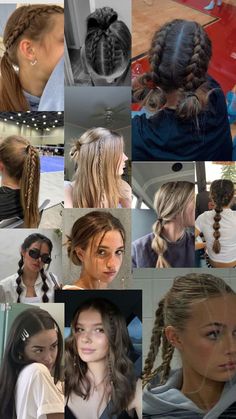 Friday School Hairstyles, Cute Hairstyles To Workout In, Best Hair Styles For School, Cute Hair For Baseball Game, Competitive Dance Hairstyles, Game Day Updos, Homecoming Game Hairstyles, Hairstyles For Gym At School, Hairstyles For A Hoodie