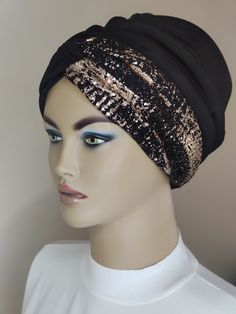 *Special first class vip bone silk Sandy fabric has a special combed lining inside, there is a cotton lined pad to keep it extra flat, it is non-slip, it does not sweat.The turban has a cotton material and extra comfort. *Special gilded leather print design * Size: One-size-fits-all   *It's not a small size it's a Comfortable Fit *It is recommended to wash the turban by hand. *Everything in our product is top quality. *All of our products are produced by hand in our own workshop. * Product photo Silk Headwrap, Sequin Turban, Silk Turban, Luxury Evening Women's Turban, Cotton Turban, Muslim Women, Turbans, Printed Leather, Hair Accessories Headbands