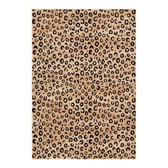 an animal print rug with black and brown spots