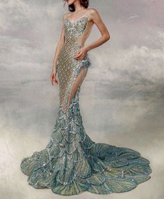 Mermaid Runway, Bridal Mermaid Dress, Green Evening Gowns, Couture Bridal, Glamour Dress, Pageant Gowns, Mermaid Gown, Gala Dresses, Fabulous Dresses