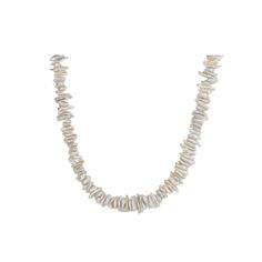 High Sheen Silvery Keshi Pearl Choker Necklace 14K Gold Filled Finish R4343 Aurora Designer