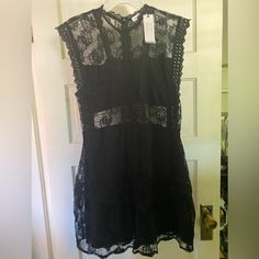 Black Lace Dress Size 16. Black Lace Dress For Spring Date Night, Black Lace Dress For Date Night In Spring, Chic Black Sleeveless Lace Dress, Black Summer Lace Dress For Night Out, Black Lace Summer Dress For Night Out, Black Lace Dress For Summer Night Out, Black Lace Dress For Night Out In Spring, Black Sleeveless Lace Dress For Date Night, Black Knee-length Lace Dress For Night Out