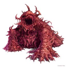 an image of a red creature that is very large and has its mouth wide open