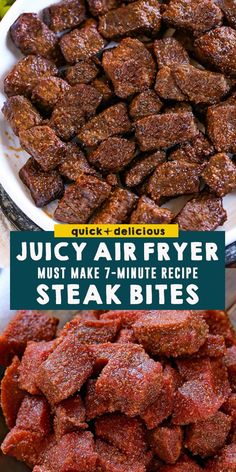 juicy air fryer must make 7 minute recipe steak bites