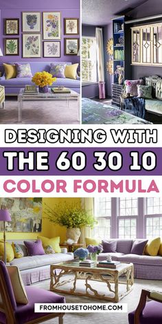 Decorating with the 60 30 10 Rule: An Easy Way To Choose Colors Colour Wheel Combinations, Types Of Color Schemes, Decorating Rules, Interior Design Principles, House To Home, Diy Home Accessories, Trending Paint Colors, Interior Decorating Tips, Diy Ceiling