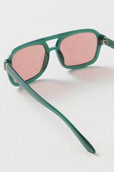 Block out the sun in these so classic and effortlessly cool aviator-style sunglasses featured in an oversized style with a modern brow bar and a square-shaped frame and lenses. * Fixed nose pads * Bendable temples | Royal Polarized Aviator Sunglasses by Free People in Green Trendy Rectangular Aviator Sunglasses With Mirrored Lenses, Square Frame Aviator Sunglasses With Tinted Lenses For Vacation, Retro Green Aviator Sunglasses With Tinted Lenses, Retro Green Tinted Aviator Sunglasses, Green Tinted Aviator Sunglasses For Summer, Green Tinted Aviator Sunglasses, Trendy Green Aviator Sunglasses With Uv Protection, Trendy Green Aviator Sunglasses With Uva Protection, Trendy Green Tinted Aviator Sunglasses