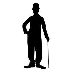 an old man standing with a cane in his hand