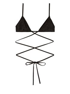 black/gold-tone stretch-design lurex detailing triangle cup spaghetti straps rear criss-cross straps rear tie fastening Be mindful to try on swimwear over your own garments. Criss Cross Swimsuit, Be Mindful, Yoko London, City Dress, Pink Swimsuit, Demi Fine Jewelry, Summer Beach Wear, Palm Angels, Lady Dior