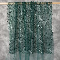 Dark Green Heavy Beads Sequins Pearls Glitter Fabric - OneYard Green Glamorous Sequin Fabric For Party Season, Glamorous Green Sequin Fabric For Party Season, Prom Glitter Tulle Sequin Fabric, Green Sequin Fabric For Evening And Party Season, Green Sequin Fabric For Wedding, Green Glamorous Sequin Fabric For Festive Occasions, Sequined Glitter Tulle Fabric For Party, Party Tulle Fabric With Sequins And Glitter, Glamorous Green Sequin Fabric For Festive Occasions