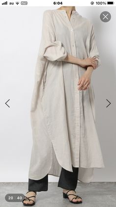 Japanese Linen Fashion, Tunik Linen, Japanese Minimalist Fashion, Mode Turban, Pakistani Fashion Casual, Mode Abaya, Linen Fashion, Muslim Fashion Outfits, Designer Dresses Casual