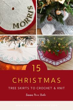 christmas tree skirts to crochet and knit