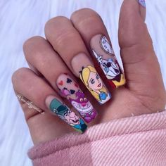 Cartoon Nail Art, Crazy Nail Art, Nail Art Disney