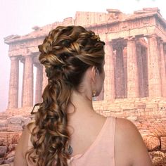 Greek Hairstyles Goddess, Greek Goddess Hairstyles, Grecian Hairstyles, Roman Hair, Roman Hairstyles, Greek Hair, Mother Of The Bride Hair, Cosplay Hair