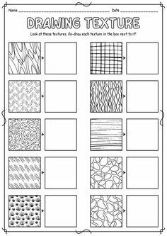 an image of drawing texture worksheet