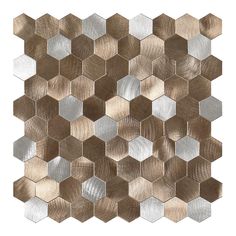 an image of some metallic hexagonal tiles