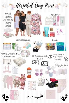 the hospital bag prep list is full of things to pack for your baby's arrival