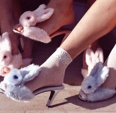 Balenciaga Crocs, Fluffy Heels, Pink Balenciaga, Bunny Slippers, Bunny Dress, Bunny Outfit, Modern Disney, Retro Brand, Slippers Shoes