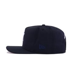 Adjustable hat. One size fits most (OSFM). Introducing the 9Fifty A-Frame silhouette. Part trucker, part 9Fifty, part dadhat, 5-panel construction without any sacrificing of quality. Adjustable bartack makes it an easy choice to wear whatever your hairstyle is, and what better way to wear this silhouette than with the best MLB team in the sport’s history? Hat Material: 100% WoolCrown: NavyVisor: NavyButton: NavyUndervisor: GreyFront Logo: Snow WhiteNew Era Flag: Midnight NavyRear Logo: Snow Whit Navy Snapback Hat With Flat Brim For Sports Events, Navy Flat Brim Snapback Hat For Sports Events, Snapback Hat For Baseball Season And Outdoor Use, Outdoor Snapback Hat For Baseball Season, Snapback Hat For Baseball Season Outdoor, Hip Hop Flat Bill Baseball Cap For Baseball Season, Navy Fitted Hat With Curved Brim For Streetwear, Navy Curved Brim Fitted Hat For Streetwear, Flat Crown Fitted Hat For Streetwear And Baseball Season