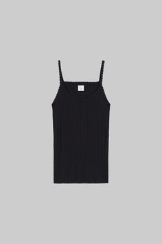 #color_black Classic Fitted Spring Camisole, Classic Fitted Camisole For Spring, Elegant Pointelle Knit Tank Top For Spring, Elegant Pointelle Knit Tank Top, Classic Fitted Camisole, Classic Cami Tank Top For Spring, Classic Spring Camisole, Elegant Tops With Adjustable Straps For Layering, 2024 Wishlist