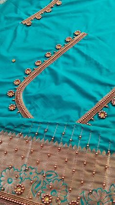 2000 Aari Work Blouse Design, Copper Aariwork Blouse Designs, Aari Blouse Design, Simple Aari Work, Embroidery Cases, Silk Thread Bangles Design, Patch Work Blouse Designs, Thread Bangles Design