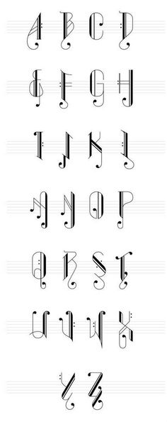 some type of font that has been designed to look like musical instruments