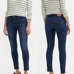 Nwt Levi's 711 Hypersoft Mid-Rise Denim Skinny Jeans Dark Wash Women's W31 L30 Color: Cobalt Overboard - Dark Wash ** New With Tag ** - Msrp: $69.50 - Size: 12 Medium/W31 L30 - Mid Rise - Skinny Leg - Stretchy - Denim - Zip Fly - 5-Pocket Styling - Slim Through The Hip And Thigh - Ultra-Flattering Jeans - Levi’s Sculpt Fabrication With Hypersoft - Cotton Blend - Machine Wash Style # 188810562 Color: Cobalt Overboard - Dark Wash Streetwear, Running Errands, Y2k, Preppy, Modest, Mature, Going Out, Walking, Casual, Classic, Summer, Denimwear, Denim, Retro, Vintage, Ankle Jeans, Mid-Rise, Skinny, Dark Wash Levi's Short Length Dark Wash Jeans, Levis 711, Mid-rise Denim Blue Levi's Bottoms, Dark Wash Mid-rise Slim Fit Jeans, Denim Retro, Y2k Preppy, Cheap Dark Wash Pull-on Jeans, Flattering Jeans, Jeans Dark Wash