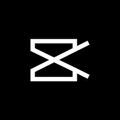 a black and white logo with the letter x