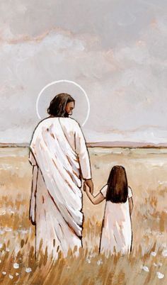 Jesus Christ Wallpaper, Catholic Paintings, He Walks With Me, Christian Drawings, Among The Wildflowers, Jesus Drawings, Christian Backgrounds, Jesus Artwork