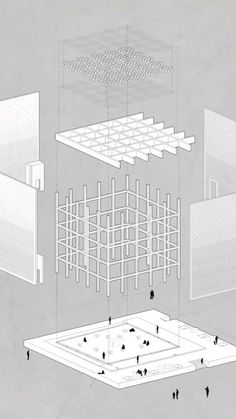 an architectural diagram showing the various areas in which people are standing