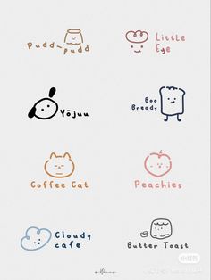 the logos for different types of food