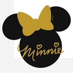 a mickey mouse with a bow on it's head and name in the middle