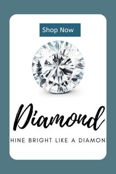 a diamond with the words, shop now