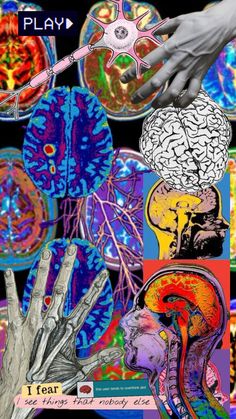 a collage of different types of brain images