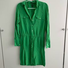 Brand New Ralph Lauren Green Dress Size 8 With Adjustable Waist. Perfect For Summer Or Night Out. Originally $120 Ralph Lauren Green, Lauren Green, Ralph Lauren Dresses, Ralph Lauren Dress, Green Dress, Night Out, Ralph Lauren, Mini Dress, Brand New